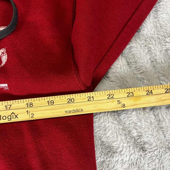 Las Vegas Nevada Hoodie Mens M Red Graphic Pullover Sweatshirt Fruit of the Loom - Picture 6 of 7